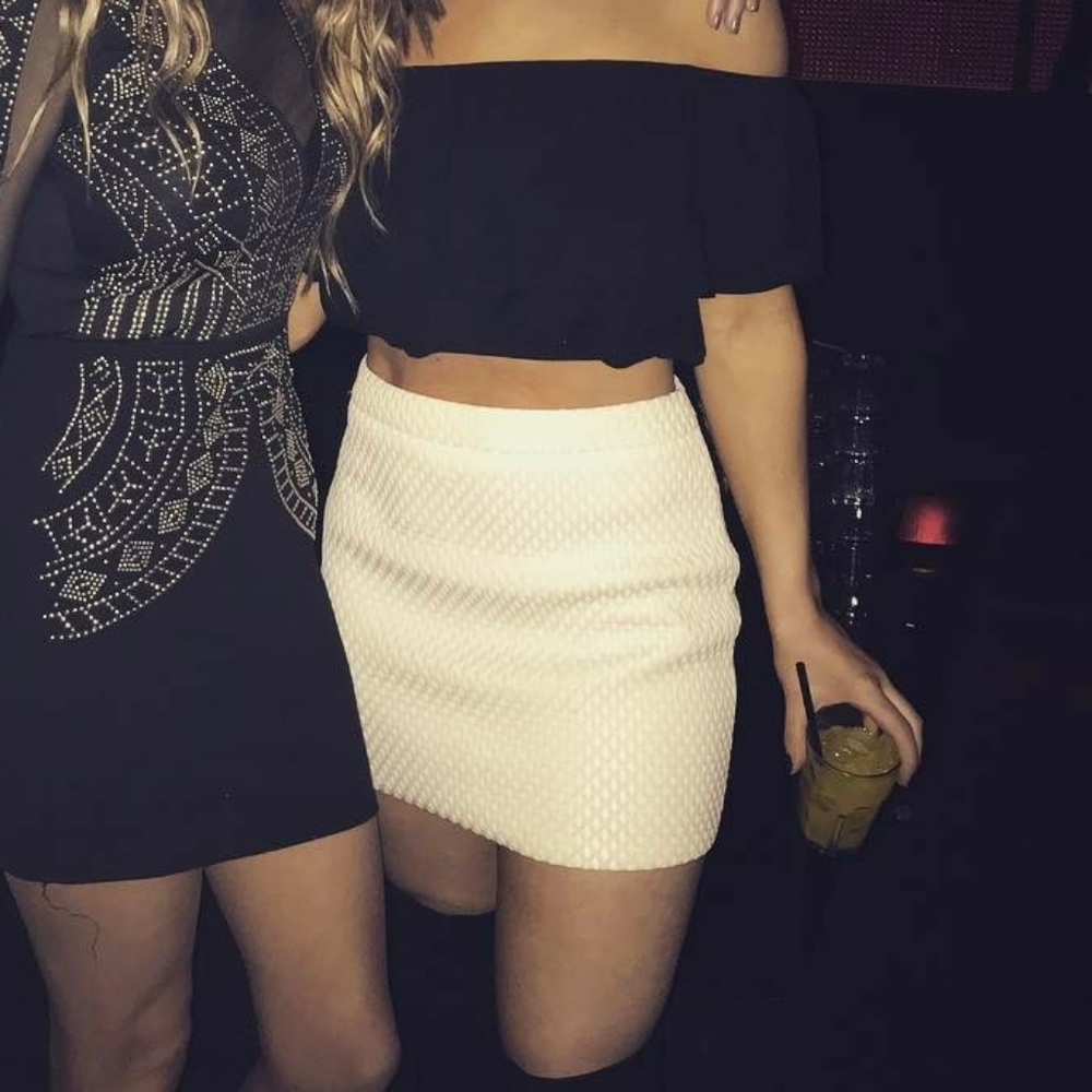 Express White Mini Skirt